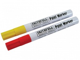 Faithfull Paint Marker Pen Yellow & Red (Pack 2) £9.49